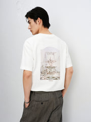 Men's Short-Sleeve T-Shirt with Back Embroidery