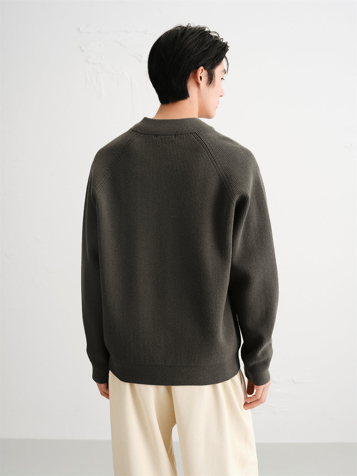 Men's Soft Raglan Zip Cardigan