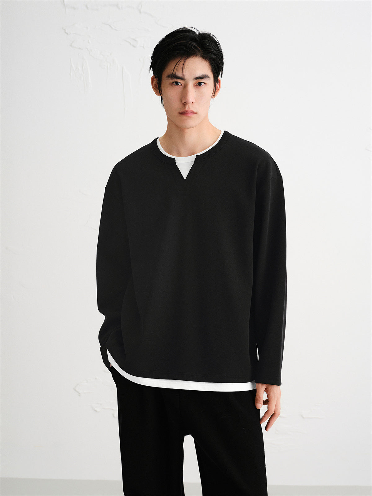 Men's Heavyweight Colorblock Layered-Look T-Shirt