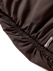 Women's Brown Utility-Inspired Casual Set