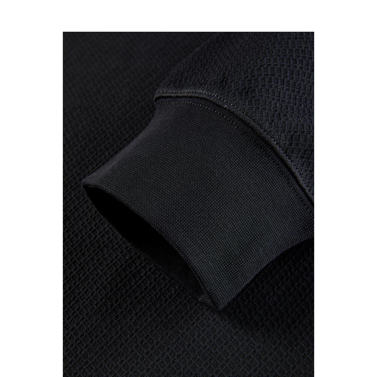 Men's Black Jacquard Pocket Pullover