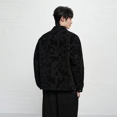 Men's Allover Jacquard Chenille Denim Jacket