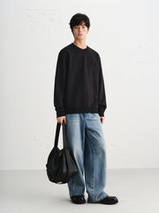 Men's Basic Embroidered Pullover Sweatshirt