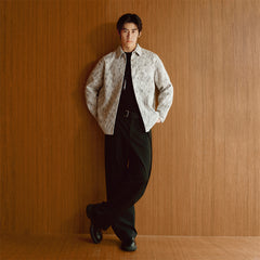 Men's Fleece-Lined Textured Tweed Shirt