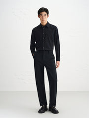 Men's Solid Shirt with Metallic Detail