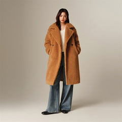 Women's Oversized Alpaca Textured Coat