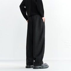 Men's Textured Straight-Leg Trousers