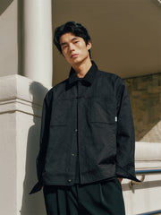 Men's Chinese-Inspired Diamond Jacquard Jacket