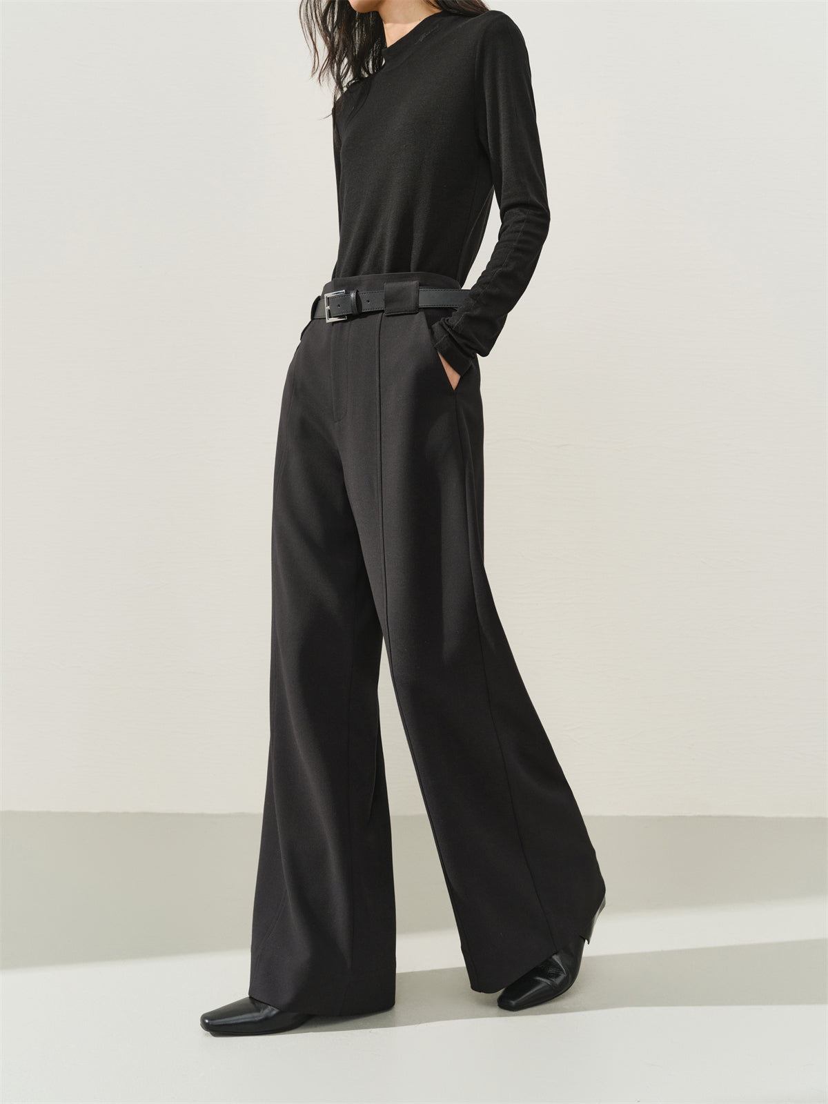Women's High-Waist Straight-Leg Suit Trousers