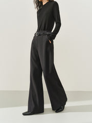 Women's High-Waist Straight-Leg Suit Trousers