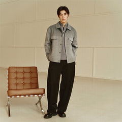 Men's Short Ombre Wool-Blend Jacket