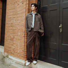 Men's Quilted Faux Suede Jacket