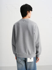 Men's Letter Appliqu¨¦ Pullover Sweatshirt