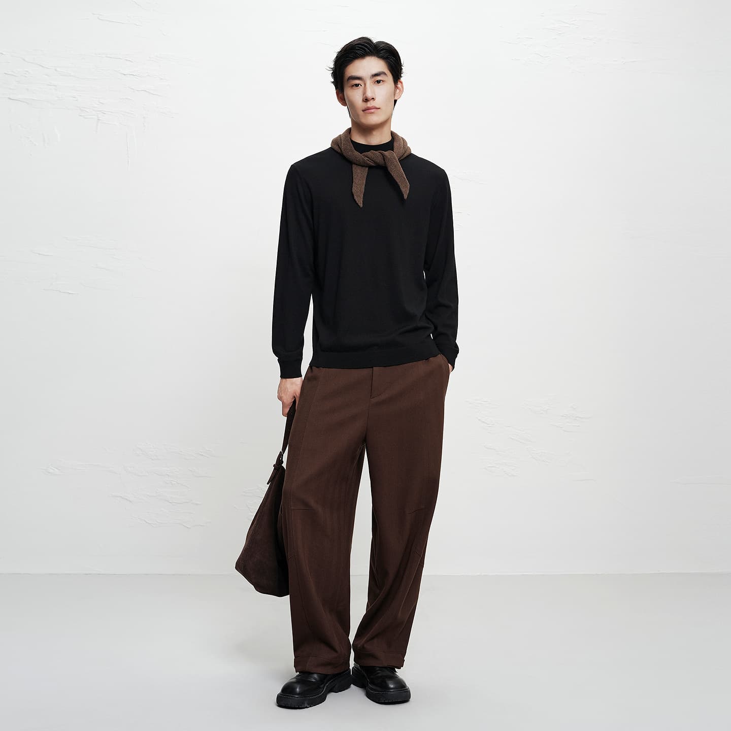 Men's Pure Wool Mock-Neck Sweater
