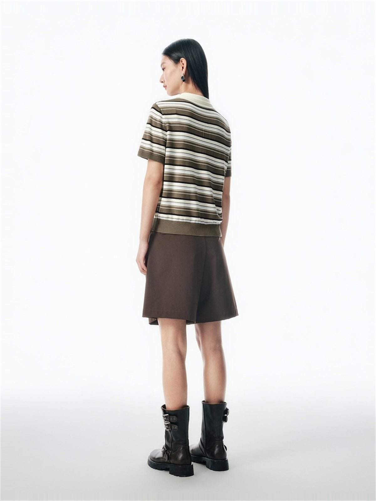 Women's Contrast Striped Knit Pullover