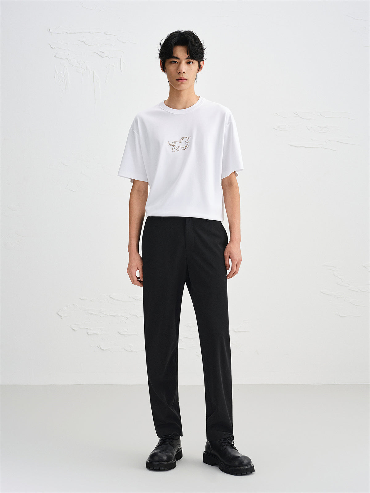 Men's 4-Way Stretch Black Casual Pants