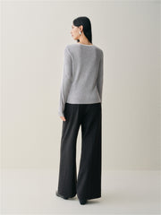 Women's Contrast-Trim Henley Knit Top
