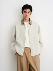 Men's Tweed-Texture Marl Oversized Jacket