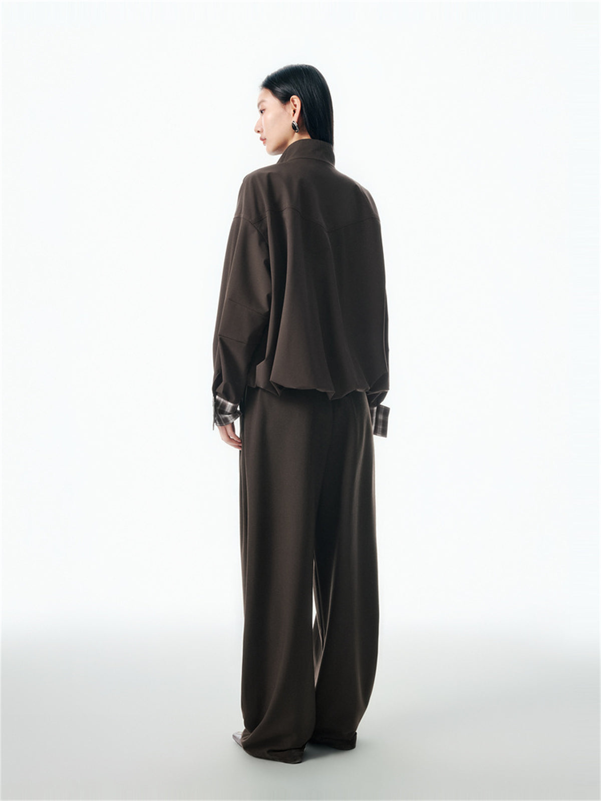 Women's Cropped Jacket with Tulip Hem