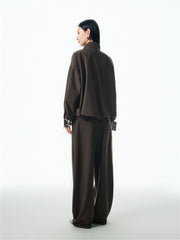 Women's Cropped Jacket with Tulip Hem