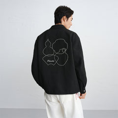 Men's Textured Jacquard Padded Jacket