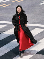 Women's Mid-Length Belted Trench Coat