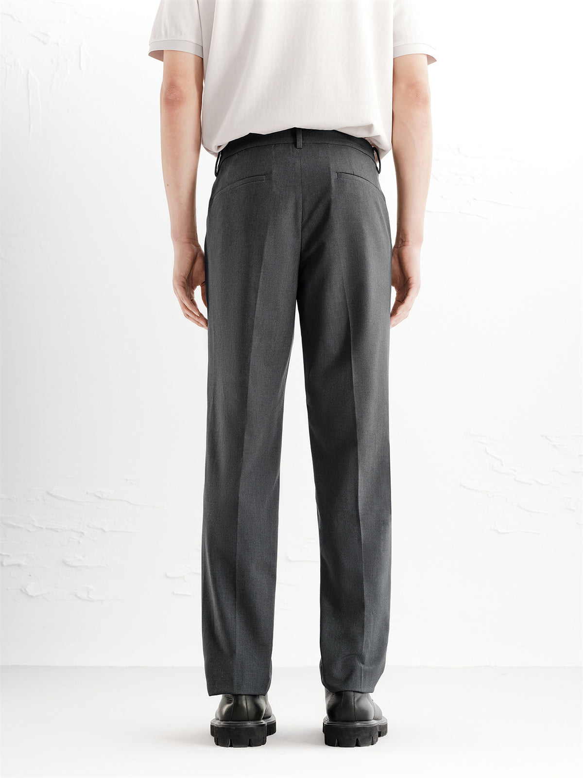 Men's Slim-Fit Gray Dress Pants