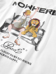 Men's Embroidered Graphic Print T-Shir
