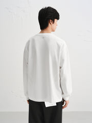 Men's Solid Embroidered Long-Sleeve T-Shirt