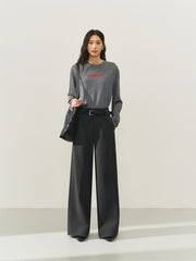 Women's High-Waist Straight-Leg Suit Trousers