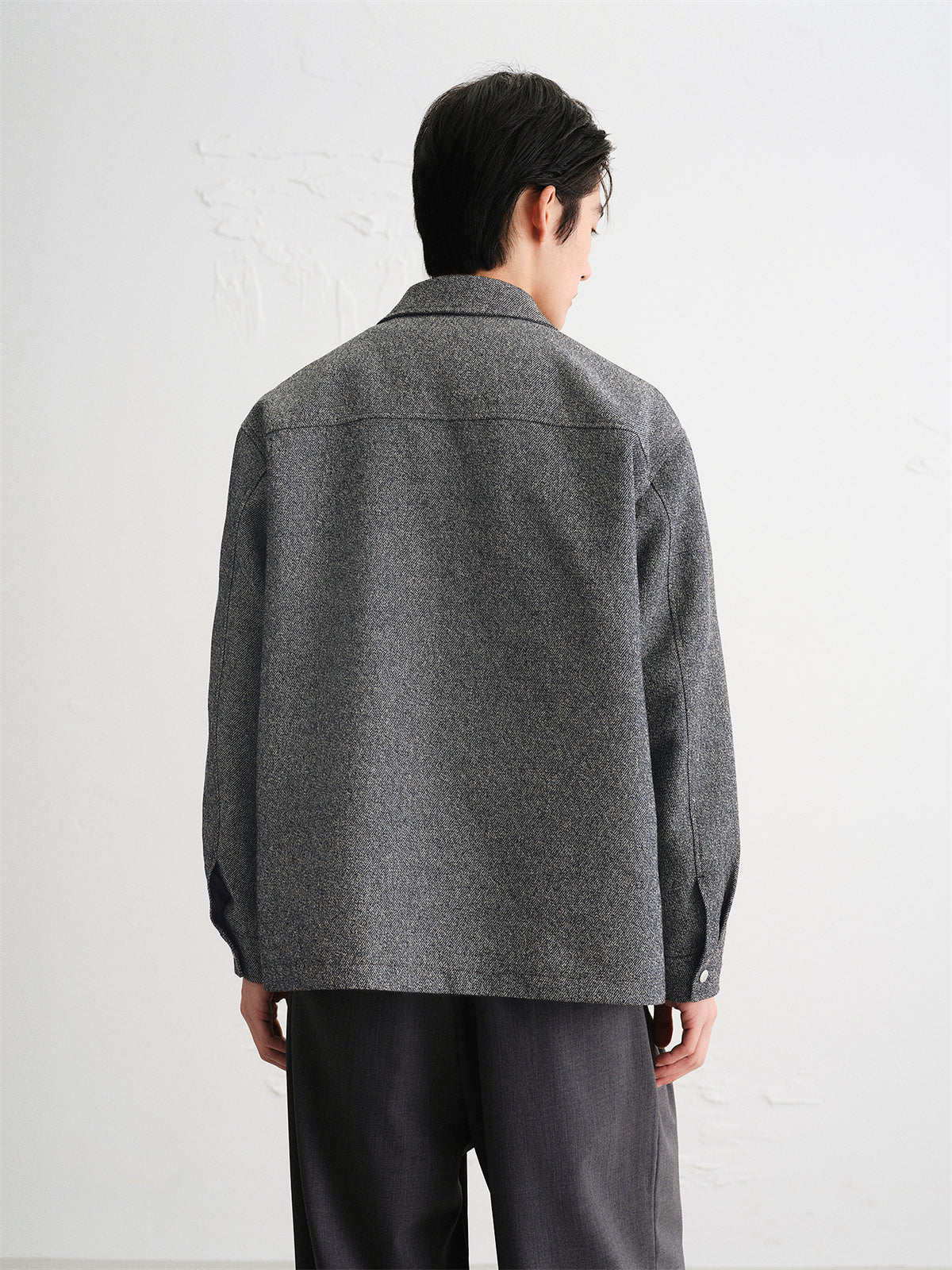 Men's Tweed-Inspired Overshirt