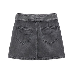 Women's High-waisted Denim Short Skirt