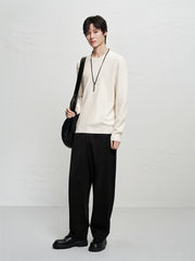 Men's Basic Chenille Textured Knit Sweater