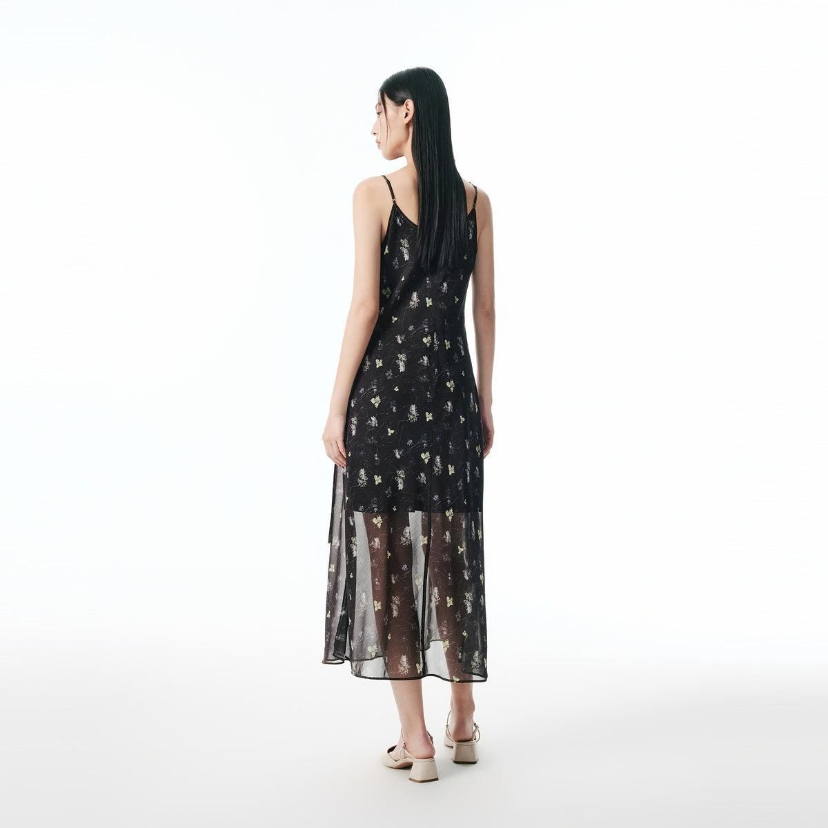 Women's Chiffon Floral Cami Dress