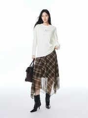 Women's Relaxed-Fit T-Shirt with Lace Panels