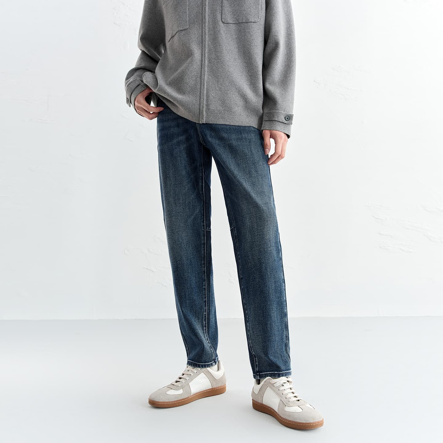 Men's Thermal Washed Tapered Jeans