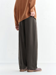 Men's Solid Wide-Leg Casual Pants