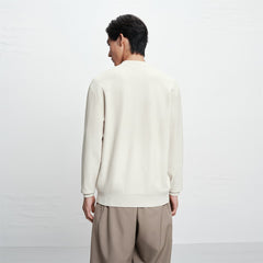 Men's Basic Mock-Neck Knit Pullover