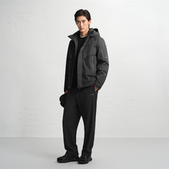 Men's 3D Jacquard Textured Goose Down Jacket