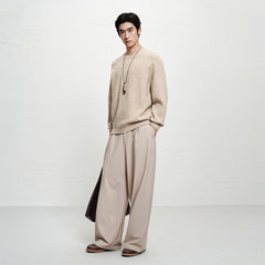 Men's Solid Raglan-Sleeve Sweater