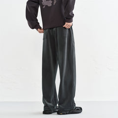 Men's Embroidered Straight-Leg Casual Pants