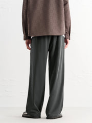 Men's Draped Wide-Leg Trousers