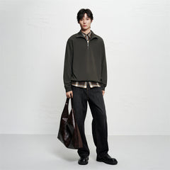 Men's Oversized Basic Pullover Sweatshirt
