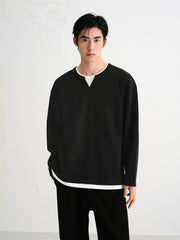 Men's Heavyweight Colorblock Layered-Look T-Shirt