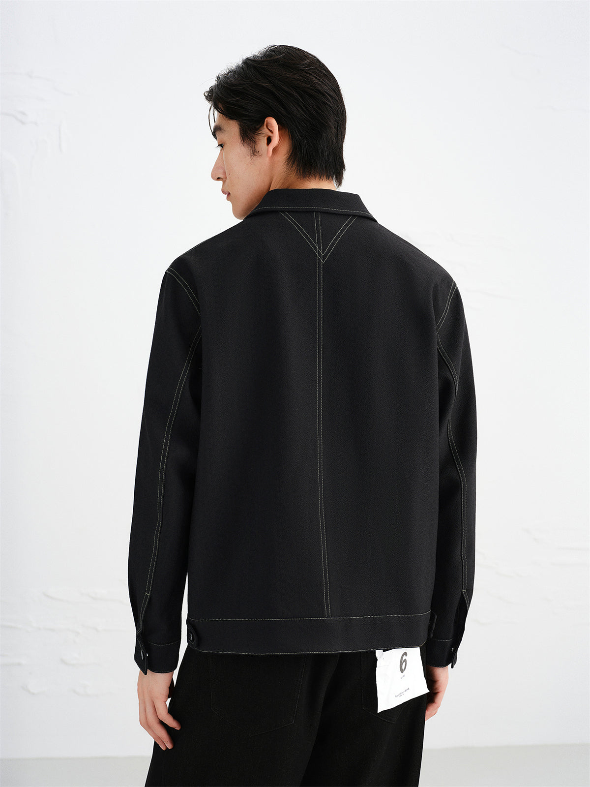 Men's Textured Tweed-Inspired Jacket