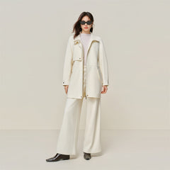 Women's Trench-Style Double-Face Pure Wool Coat