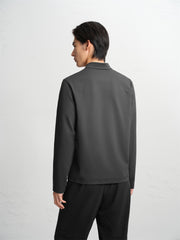 Men's Embroidered Half-Zip Fleece-Lined Sweatshirt