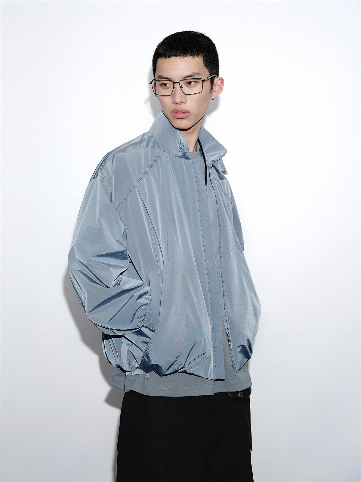 Men's Stand-Collar Relaxed Jacket