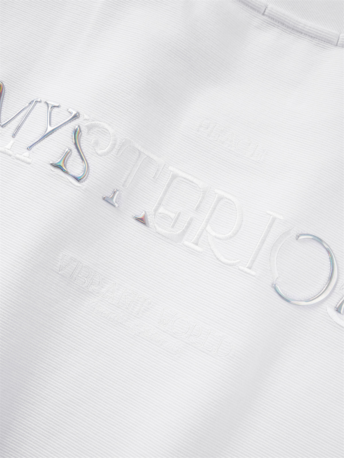 Men's White HF Welded & Embroidered Heavyweight Tee