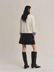 Women's Colorblock Layered-Look Knit Cardigan